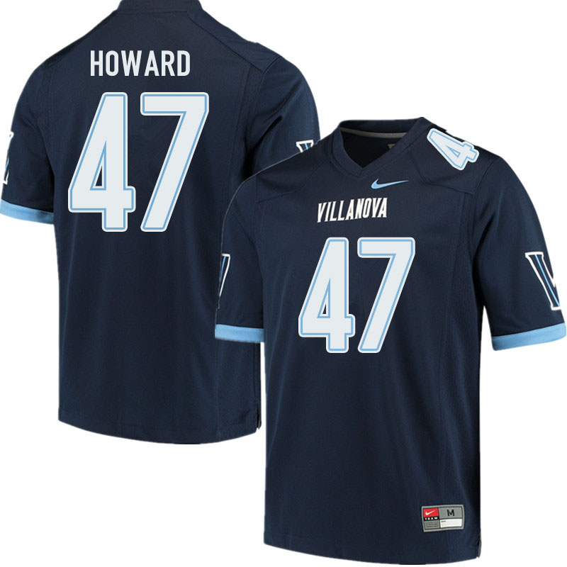 Men #47 Jalen Howard Villanova Wildcats College Football Jerseys Sale-Navy - Click Image to Close